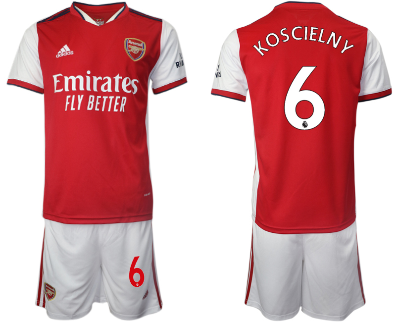 Men 2021-2022 Club Arsenal home red #6 Soccer Jersey